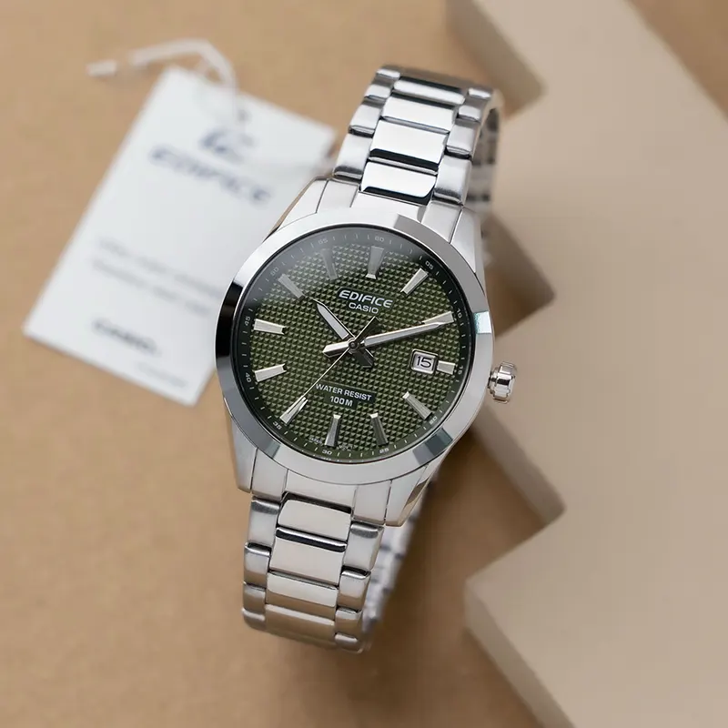 Edifice Elegant Plane Green Dial Men's Watch- EFV-160D-3AV